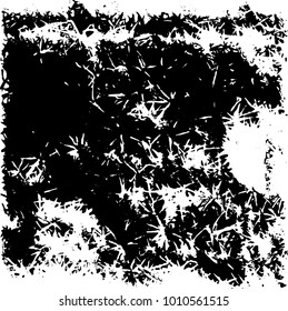 Grunge background vector modern design. Abstract surreal pattern of spots, dust, lines. Chaotic monochrome texture with the print and design business cards, labels, posters