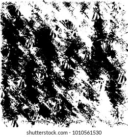 Grunge background vector modern design. Abstract surreal pattern of spots, dust, lines. Chaotic monochrome texture with the print and design business cards, labels, posters