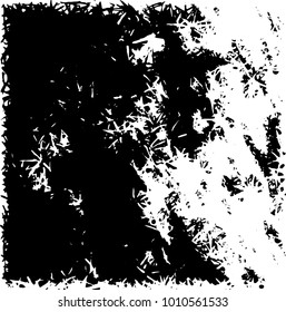 Grunge background vector modern design. Abstract surreal pattern of spots, dust, lines. Chaotic monochrome texture with the print and design business cards, labels, posters