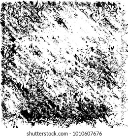 Grunge background vector modern design. Abstract surreal pattern of spots, dust, lines. Chaotic monochrome texture with the print and design business cards, labels, posters