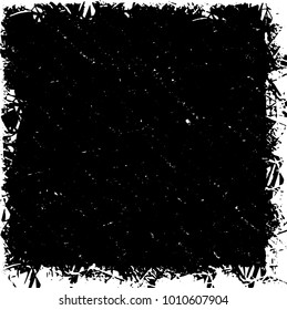 Grunge background vector modern design. Abstract surreal pattern of spots, dust, lines. Chaotic monochrome texture with the print and design business cards, labels, posters