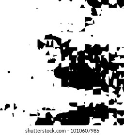 Grunge background vector modern design. Abstract surreal pattern of spots, dust, lines. Chaotic monochrome texture with the print and design business cards, labels, posters