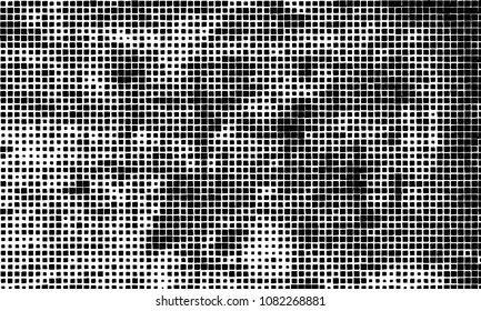 Grunge background vector modern design. Abstract surreal pattern of curved squares. Chaotic monochrome texture with the print and design business cards, labels, posters
