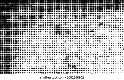 Grunge background vector modern design. Abstract surreal pattern of curved squares. Chaotic monochrome texture with the print and design business cards, labels, posters