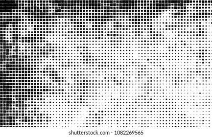 Grunge background vector modern design. Abstract surreal pattern of curved squares. Chaotic monochrome texture with the print and design business cards, labels, posters