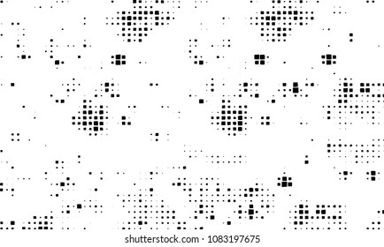 Grunge background vector modern design. Abstract surreal pattern of curved squares. Chaotic monochrome texture with the print and design business cards, labels, posters