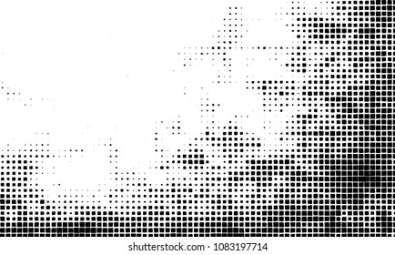 Grunge background vector modern design. Abstract surreal pattern of curved squares. Chaotic monochrome texture with the print and design business cards, labels, posters