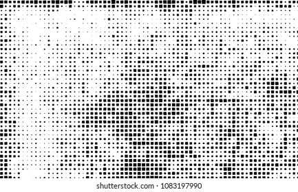 Grunge background vector modern design. Abstract surreal pattern of curved squares. Chaotic monochrome texture with the print and design business cards, labels, posters