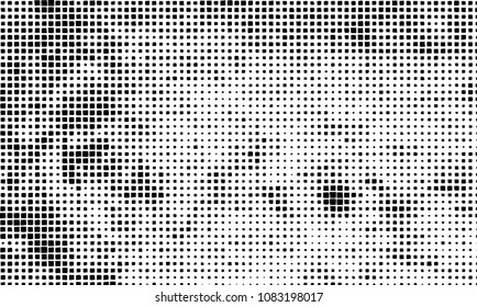 Grunge background vector modern design. Abstract surreal pattern of curved squares. Chaotic monochrome texture with the print and design business cards, labels, posters