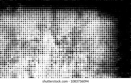 Grunge background vector modern design. Abstract surreal pattern of curved squares. Chaotic monochrome texture with the print and design business cards, labels, posters