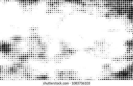 Grunge background vector modern design. Abstract surreal pattern of curved squares. Chaotic monochrome texture with the print and design business cards, labels, posters