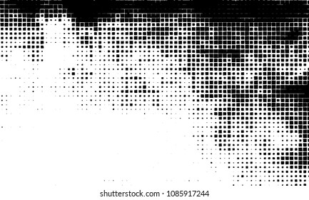 Grunge background vector modern design. Abstract surreal pattern of curved squares. Chaotic monochrome texture with the print and design business cards, labels, posters