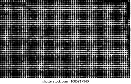 Grunge background vector modern design. Abstract surreal pattern of curved squares. Chaotic monochrome texture with the print and design business cards, labels, posters