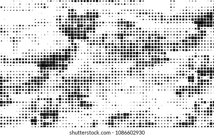 Grunge background vector modern design. Abstract surreal pattern of curved squares. Chaotic monochrome texture with the print and design business cards, labels, posters