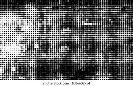 Grunge background vector modern design. Abstract surreal pattern of curved squares. Chaotic monochrome texture with the print and design business cards, labels, posters