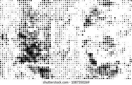 Grunge background vector modern design. Abstract surreal pattern of curved squares. Chaotic monochrome texture with the print and design business cards, labels, posters