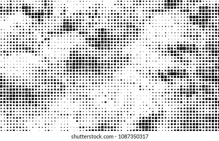 Grunge background vector modern design. Abstract surreal pattern of curved squares. Chaotic monochrome texture with the print and design business cards, labels, posters