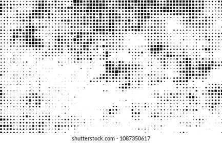 Grunge background vector modern design. Abstract surreal pattern of curved squares. Chaotic monochrome texture with the print and design business cards, labels, posters