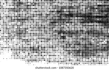 Grunge background vector modern design. Abstract surreal pattern of curved squares. Chaotic monochrome texture with the print and design business cards, labels, posters
