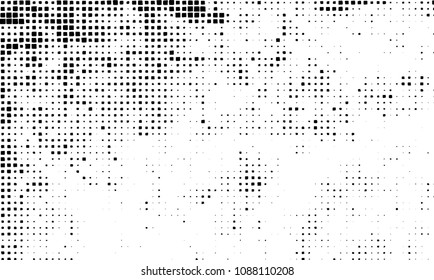 Grunge background vector modern design. Abstract surreal pattern of curved squares. Chaotic monochrome texture with the print and design business cards, labels, posters