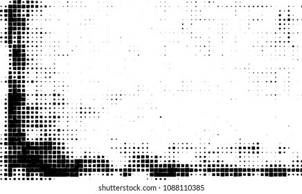 Grunge background vector modern design. Abstract surreal pattern of curved squares. Chaotic monochrome texture with the print and design business cards, labels, posters