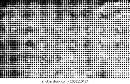 Grunge background vector modern design. Abstract surreal pattern of curved squares. Chaotic monochrome texture with the print and design business cards, labels, posters