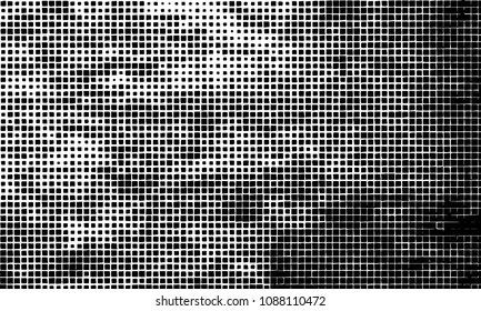 Grunge background vector modern design. Abstract surreal pattern of curved squares. Chaotic monochrome texture with the print and design business cards, labels, posters