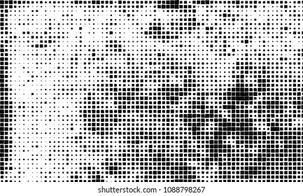 Grunge background vector modern design. Abstract surreal pattern of curved squares. Chaotic monochrome texture with the print and design business cards, labels, posters