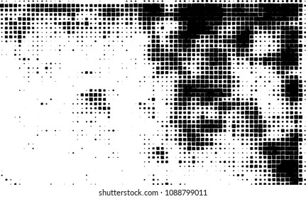 Grunge background vector modern design. Abstract surreal pattern of curved squares. Chaotic monochrome texture with the print and design business cards, labels, posters