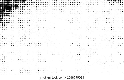 Grunge background vector modern design. Abstract surreal pattern of curved squares. Chaotic monochrome texture with the print and design business cards, labels, posters