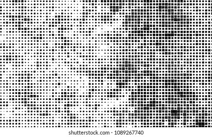 Grunge background vector modern design. Abstract surreal pattern of curved squares. Chaotic monochrome texture with the print and design business cards, labels, posters