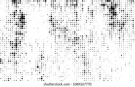 Grunge background vector modern design. Abstract surreal pattern of curved squares. Chaotic monochrome texture with the print and design business cards, labels, posters