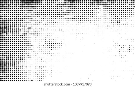 Grunge background vector modern design. Abstract surreal pattern of curved squares. Chaotic monochrome texture with the print and design business cards, labels, posters