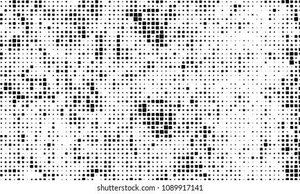 Grunge background vector modern design. Abstract surreal pattern of curved squares. Chaotic monochrome texture with the print and design business cards, labels, posters