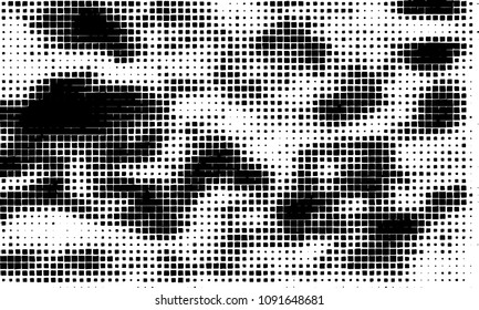 Grunge background vector modern design. Abstract surreal pattern of curved squares. Chaotic monochrome texture with the print and design business cards, labels, posters