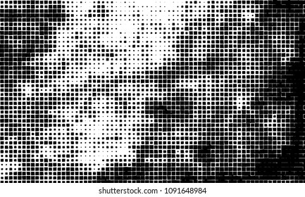 Grunge background vector modern design. Abstract surreal pattern of curved squares. Chaotic monochrome texture with the print and design business cards, labels, posters