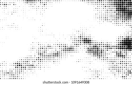 Grunge background vector modern design. Abstract surreal pattern of curved squares. Chaotic monochrome texture with the print and design business cards, labels, posters