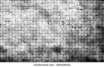 Grunge background vector modern design. Abstract surreal pattern of curved squares. Chaotic monochrome texture with the print and design business cards, labels, posters