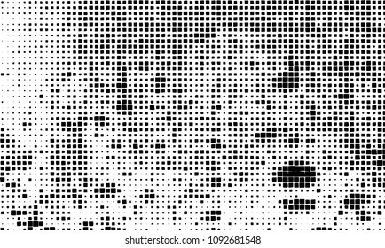 Grunge background vector modern design. Abstract surreal pattern of curved squares. Chaotic monochrome texture with the print and design business cards, labels, posters