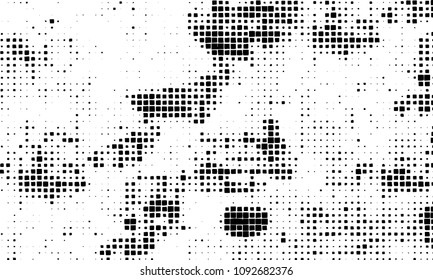 Grunge background vector modern design. Abstract surreal pattern of curved squares. Chaotic monochrome texture with the print and design business cards, labels, posters