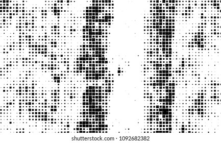 Grunge background vector modern design. Abstract surreal pattern of curved squares. Chaotic monochrome texture with the print and design business cards, labels, posters