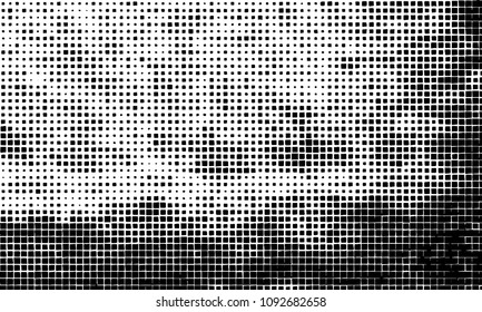 Grunge background vector modern design. Abstract surreal pattern of curved squares. Chaotic monochrome texture with the print and design business cards, labels, posters