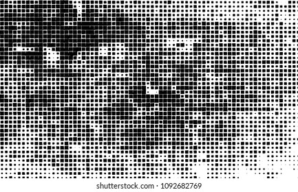 Grunge background vector modern design. Abstract surreal pattern of curved squares. Chaotic monochrome texture with the print and design business cards, labels, posters
