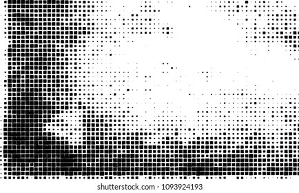 Grunge background vector modern design. Abstract surreal pattern of curved squares. Chaotic monochrome texture with the print and design business cards, labels, posters