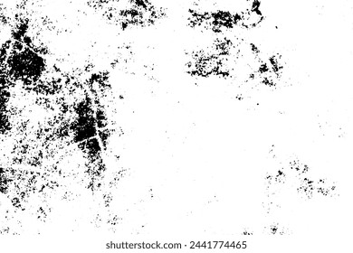 Grunge background Vector. Texture black and white old surface. Abstract monochrome background pattern of dust, stains.