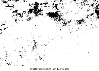 Grunge background Vector. Texture black and white old surface. Abstract monochrome background pattern with ink spots, cracks, stains. for printing and design