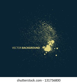 Grunge background. Vector yellow banner