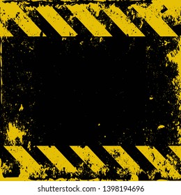 grunge background with warning sign