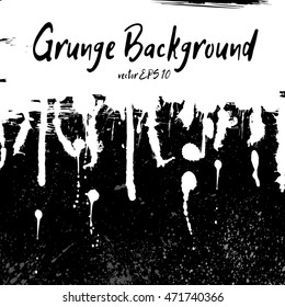 Grunge background with white hand drawn  spots and splash for design vector illustration