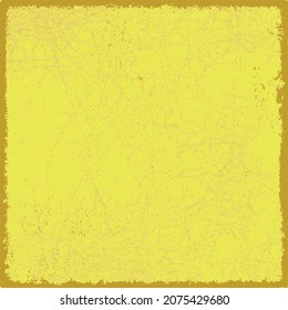 Grunge background is yellow. Vintage abstract texture. Multicolor modern style scratched pattern